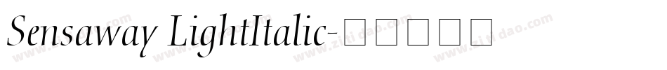 Sensaway LightItalic字体转换